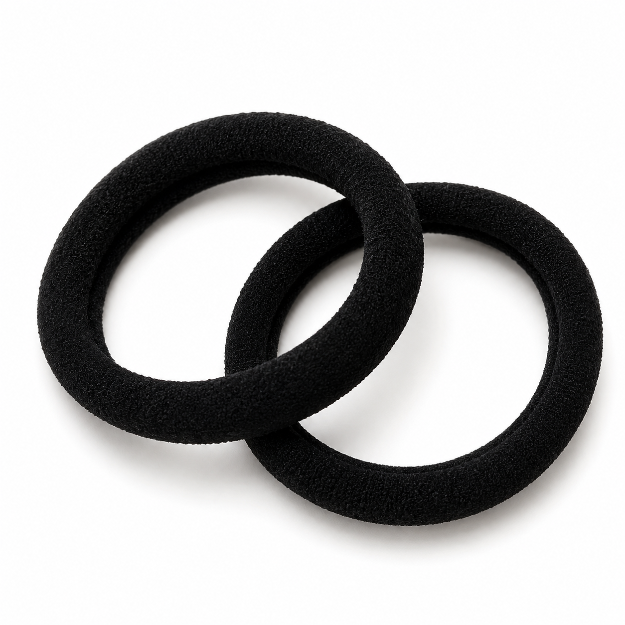 Black Hair Rubber Bands for Women & Girls (Pack of 2)