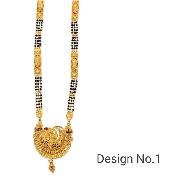 Gold-Plated Designer Mangal Sutra - Long
