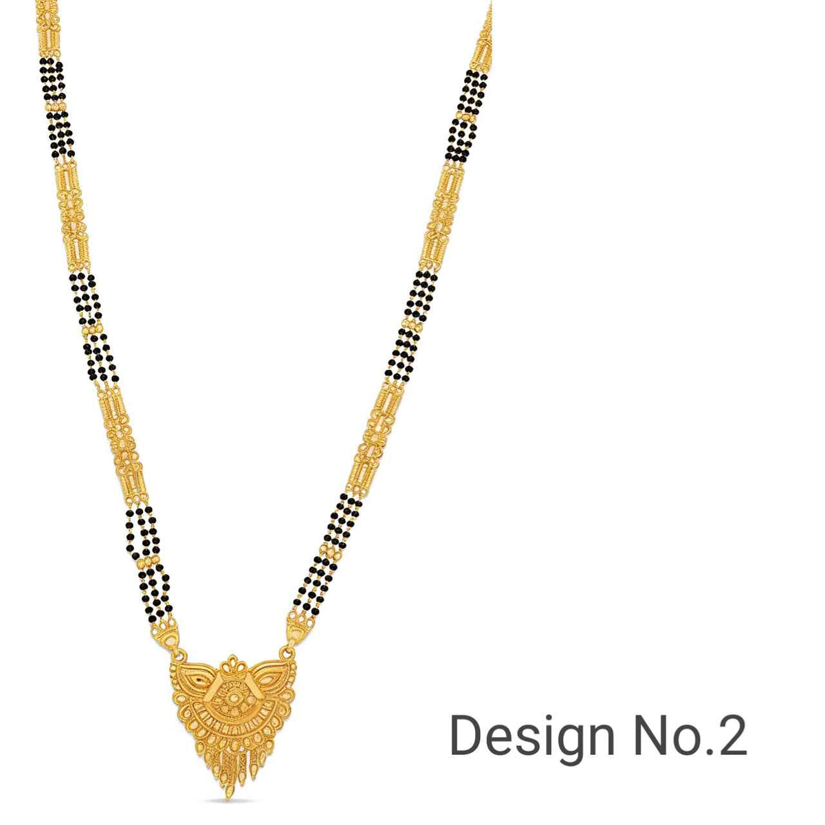 Gold-Plated Designer Mangal Sutra - Long