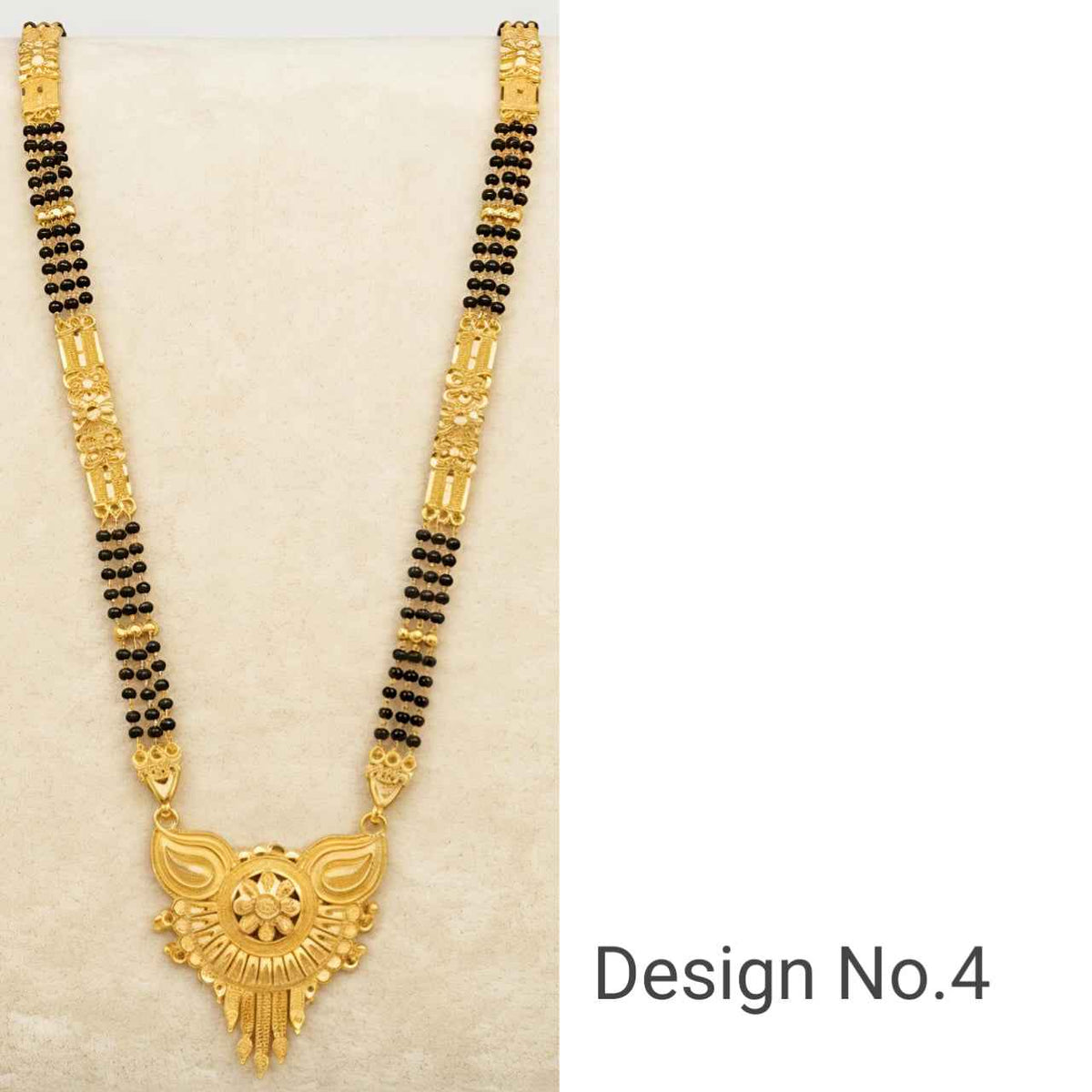 Gold-Plated Designer Mangal Sutra - Long