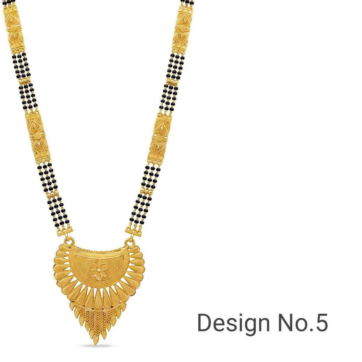 Gold-Plated Designer Mangal Sutra - Long