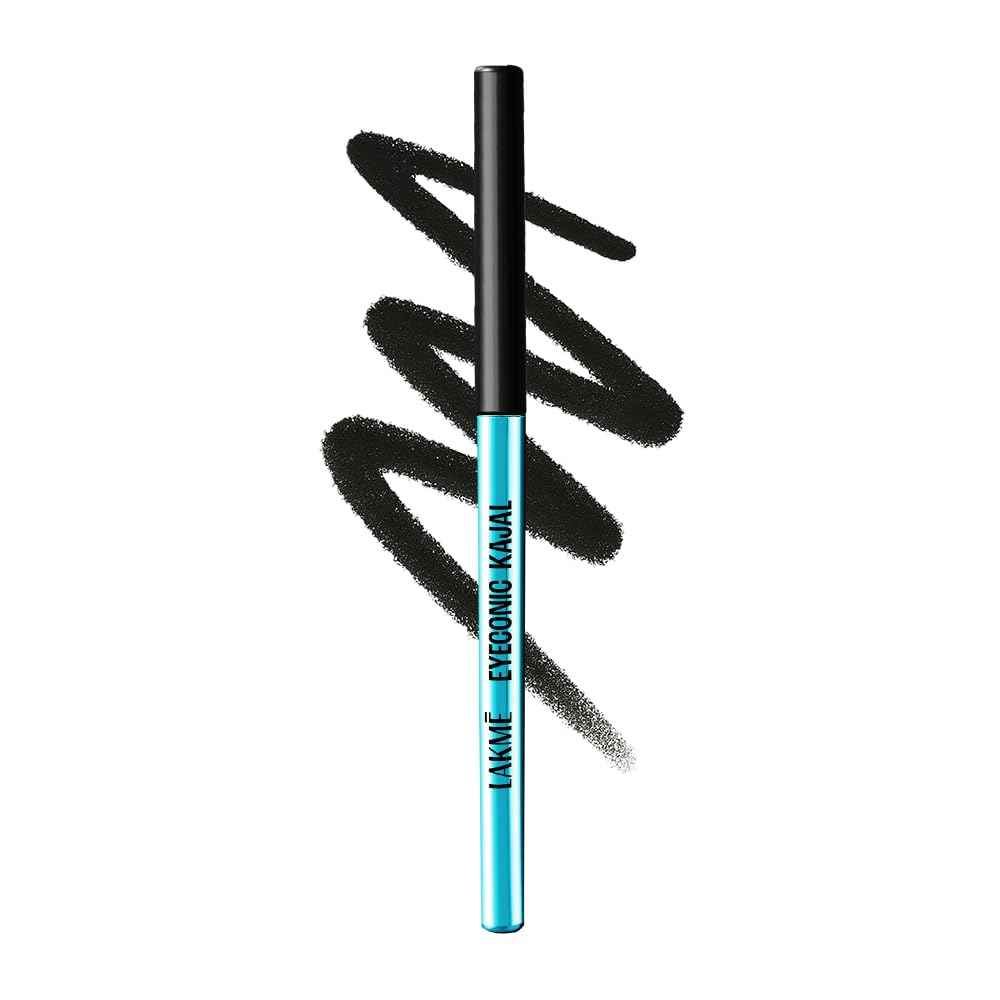 Lakme 9-5 Eyeconic Kajal, Deep Black, Smudgeproof and Waterproof that lasts upto 24H