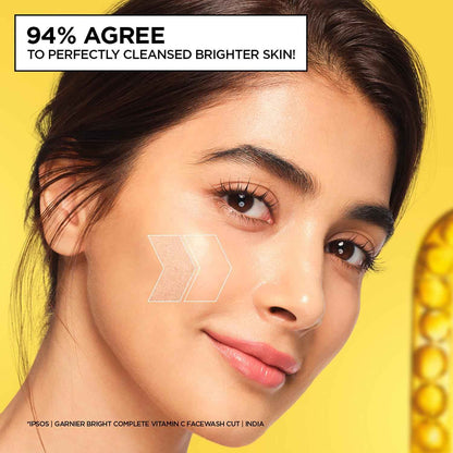 Garnier Skin Naturals, Facewash, Cleansing and Brightening, Bright Complete