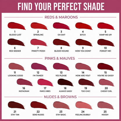 Insight Cosmetics 24Hrs Non-Transfer Matte Lipstick – Long-Wearing