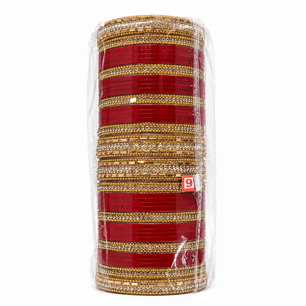 Red Punjabi Bridal Chooda Set for Women