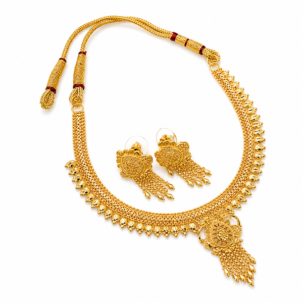 Traditional Gold Plated Necklace Set for Women