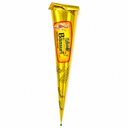 Bansuri Mehandi Cone – Premium Natural Henna Cone - 1 Box (12 Pc)