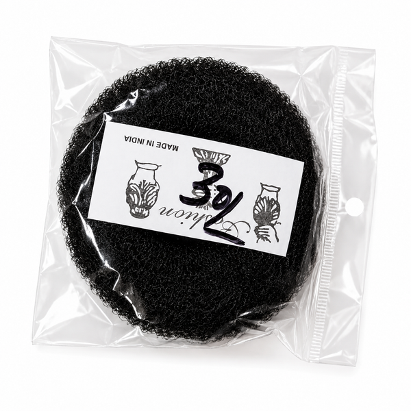 Black Hair Bun Maker Donut (Juda Rubber) for Women- Small Size