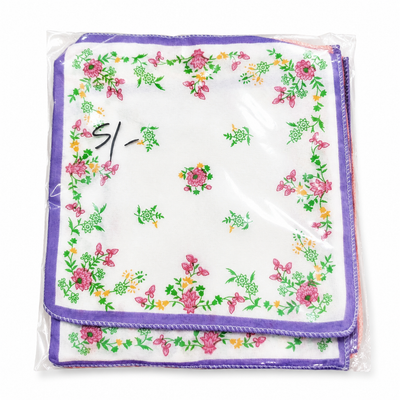 Semi Cotton Mix Printed for Women (1 Piece) | Soft Floral Pocket Handkerchief