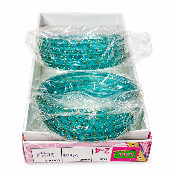 Morpankhi Color Glass Fancy Bangles Set (1 Dozen) for Women