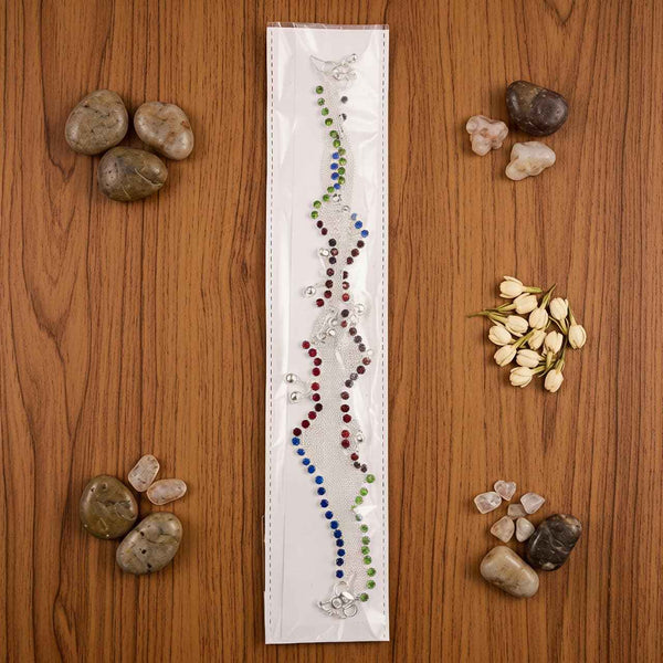 Vibrant Multi-Color Stone & Silver-Tone Anklets – Festive Payal