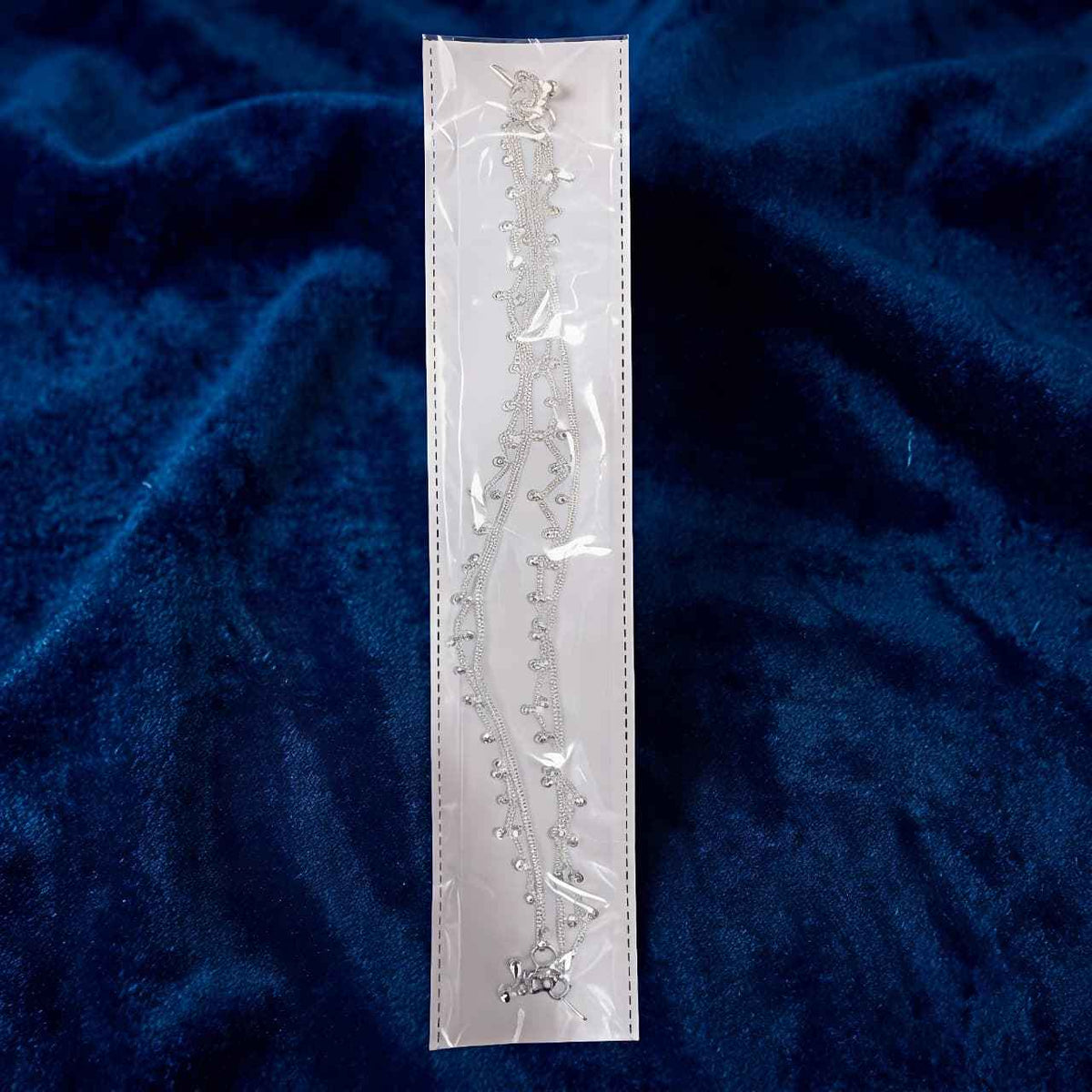 Elegant Silver-Tone Dainty Anklets – Delicate Chain Payal for Women