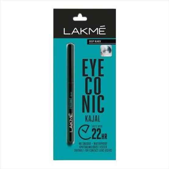 Lakme 9-5 Eyeconic Kajal, Deep Black, Smudgeproof and Waterproof that lasts upto 24H